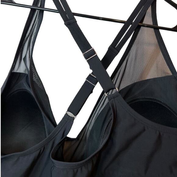 SPEEDO One Piece Bathing Suit Shaping Support in Black Women's Plus Size 24 - Picture 4 of 14